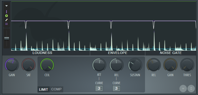 We can add a compressor to control the dynamics