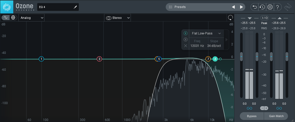 Here is another example where we use EQ to tame the muddy low end frequencies and the sharp high end frequency contents of the hi-hat