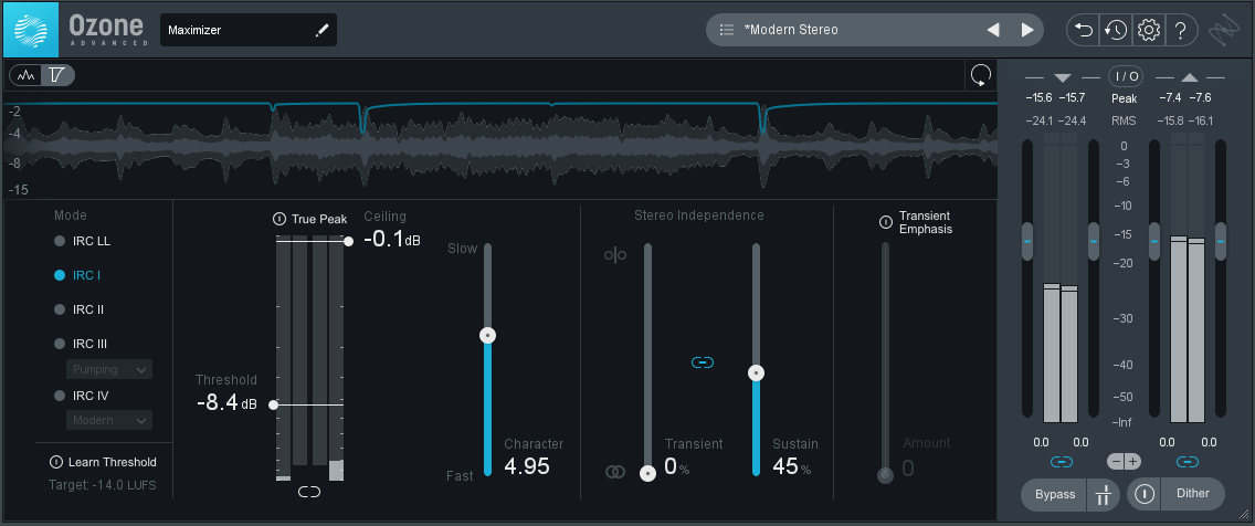 we use a limiter to increase the overall loudness of the mix